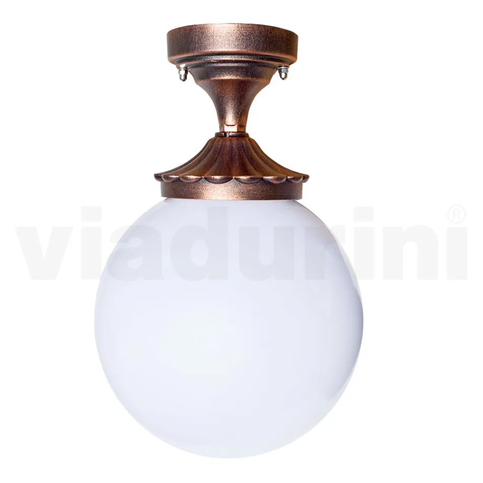 Lampada a Soffitto in Acrilico e Alluminio Nero Made in Italy - Trovanero Viadurini