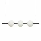 Lampada a Sospensione 3 Luci in Ottone e Vetro 2 Finiture - Alma by Il Fanale Viadurini