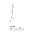 Lampada a Sospensione Artigianale in Vetro Veneziano Soffiato - Chrystal Viadurini
