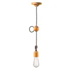 Lampada a Sospensione Artigianale Industriale in Ferro e Ceramica - Vintage Viadurini