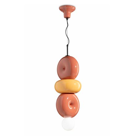 Lampada a Sospensione con 3 Elementi di Diverse Forme Made in Italy - Bumbum Viadurini