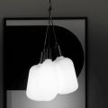 Lampada a Sospensione con 3 Luci in Metallo e Vetro Ceramico Made in Italy - Speak