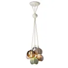 Lampada a Sospensione con 6 Elementi in Ceramica e Vetro Made in Italy - Afoxe Viadurini