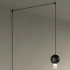 Lampada a Sospensione con Cilindri in Vetro Canneté Made in Italy - Oris Viadurini