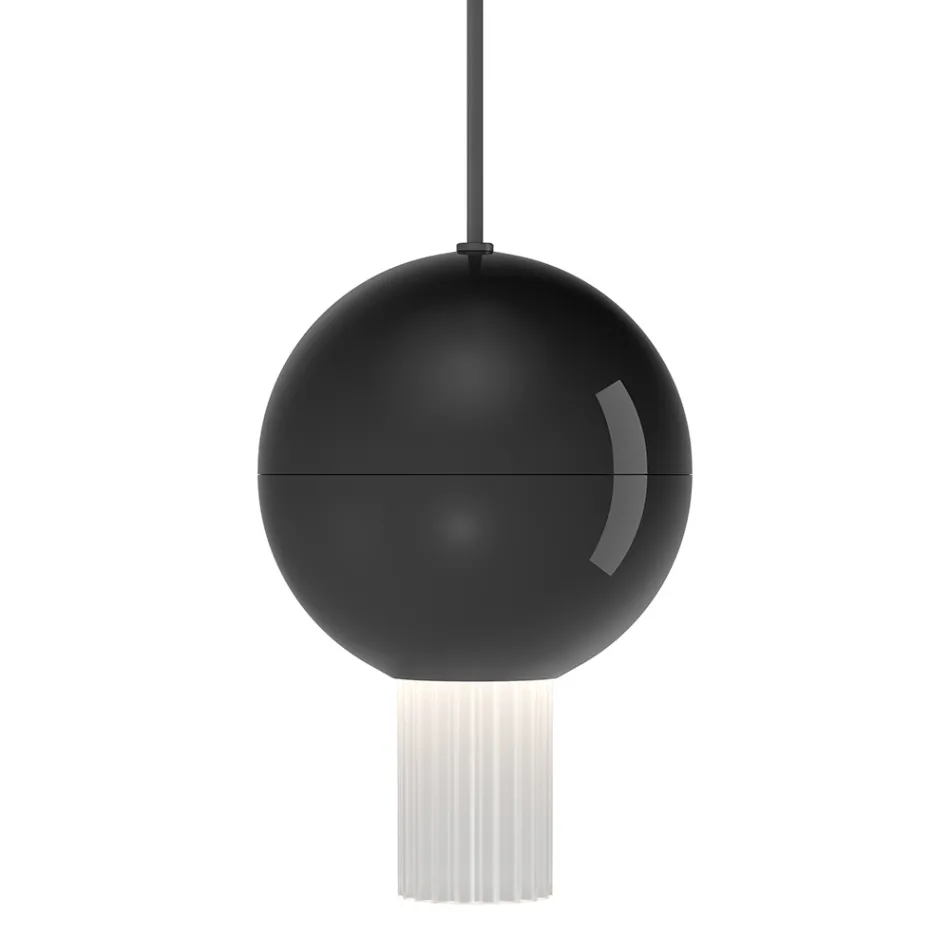 Lampada a Sospensione con Cilindri in Vetro Canneté Made in Italy - Oris Viadurini