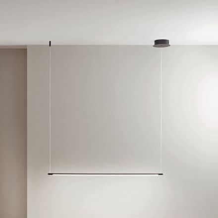 Lampada a Sospensione con Luce LED e Cavetti Regolabili in Lunghezza - Arancio Viadurini
