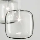 Lampada a Sospensione con Struttura in Metallo Lucido Made in Italy - Donatina Viadurini