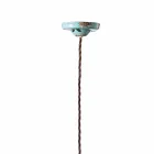 Lampada a sospensione country in ceramica e metallo Sara Ferroluce Viadurini