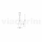 Lampada a sospensione da esterno in alluminio bianco made Italy,Anusca Viadurini