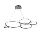 Lampada a Sospensione Design per Soggiorno in Metallo Argento o Oro - Olimpo Viadurini