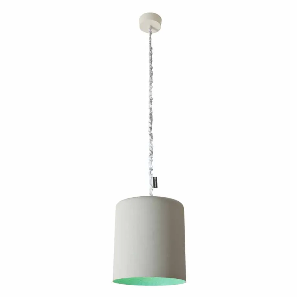 Lampada a sospensione di design In-es.artdesign Bin Cemento verniciata Viadurini