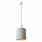 Lampada a sospensione di design In-es.artdesign Bin Cemento verniciata Viadurini