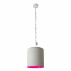 Lampada a sospensione di design In-es.artdesign Bin Cemento verniciata Viadurini