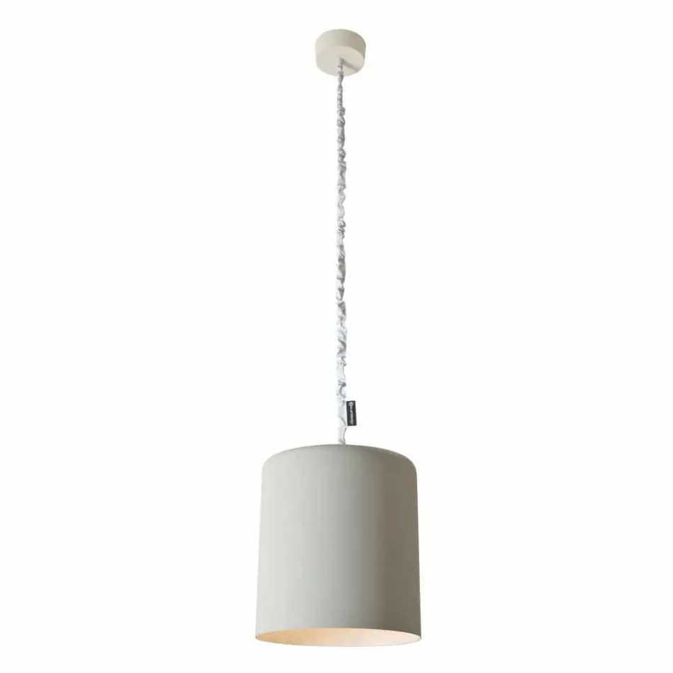 Lampada a sospensione di design In-es.artdesign Bin Cemento verniciata Viadurini