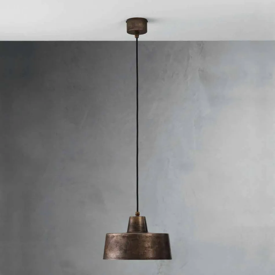 Lampada a sospensione di design in ferro anticato Jean Il Fanale Viadurini