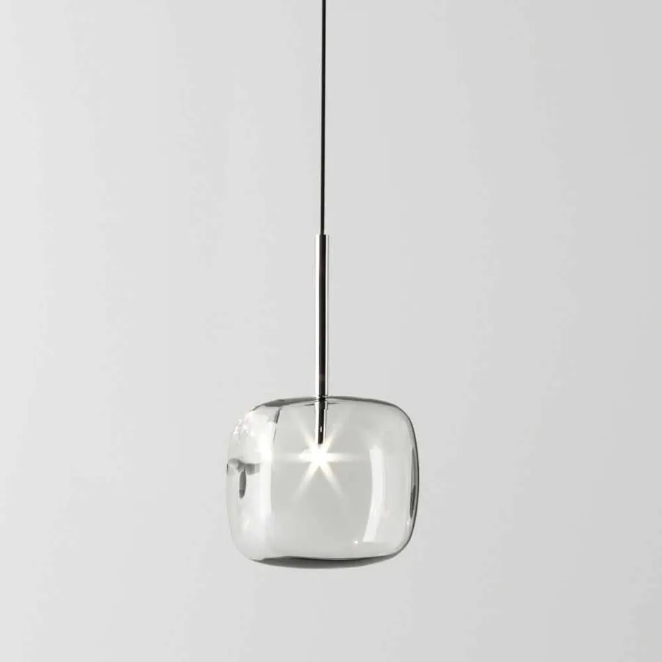 Lampada a Sospensione di Design in Metallo Lucido Made in Italy - Donatina Viadurini