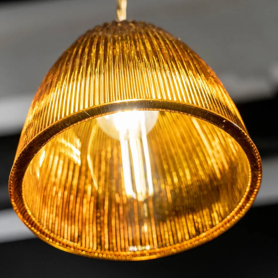 Lampada a Sospensione di Design in Vetro Veneziano Made in Italy - Zaffiro  Viadurini