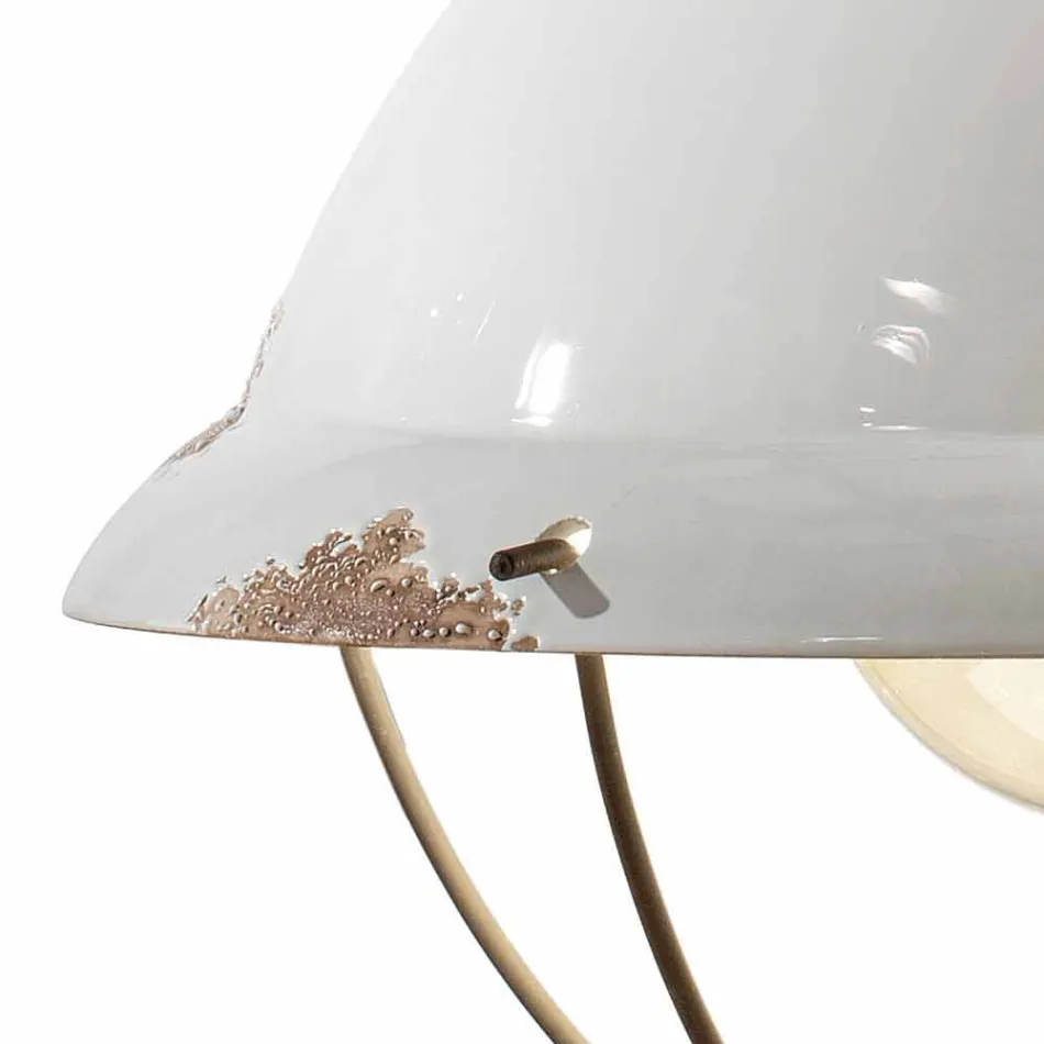 Lampada a sospensione di design industriale artigianale Clara Viadurini