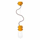 Lampada a sospensione di design urbano artigianale Edith Ferroluce Viadurini