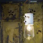 Lampada a sospensione di design urbano artigianale Edith Ferroluce Viadurini
