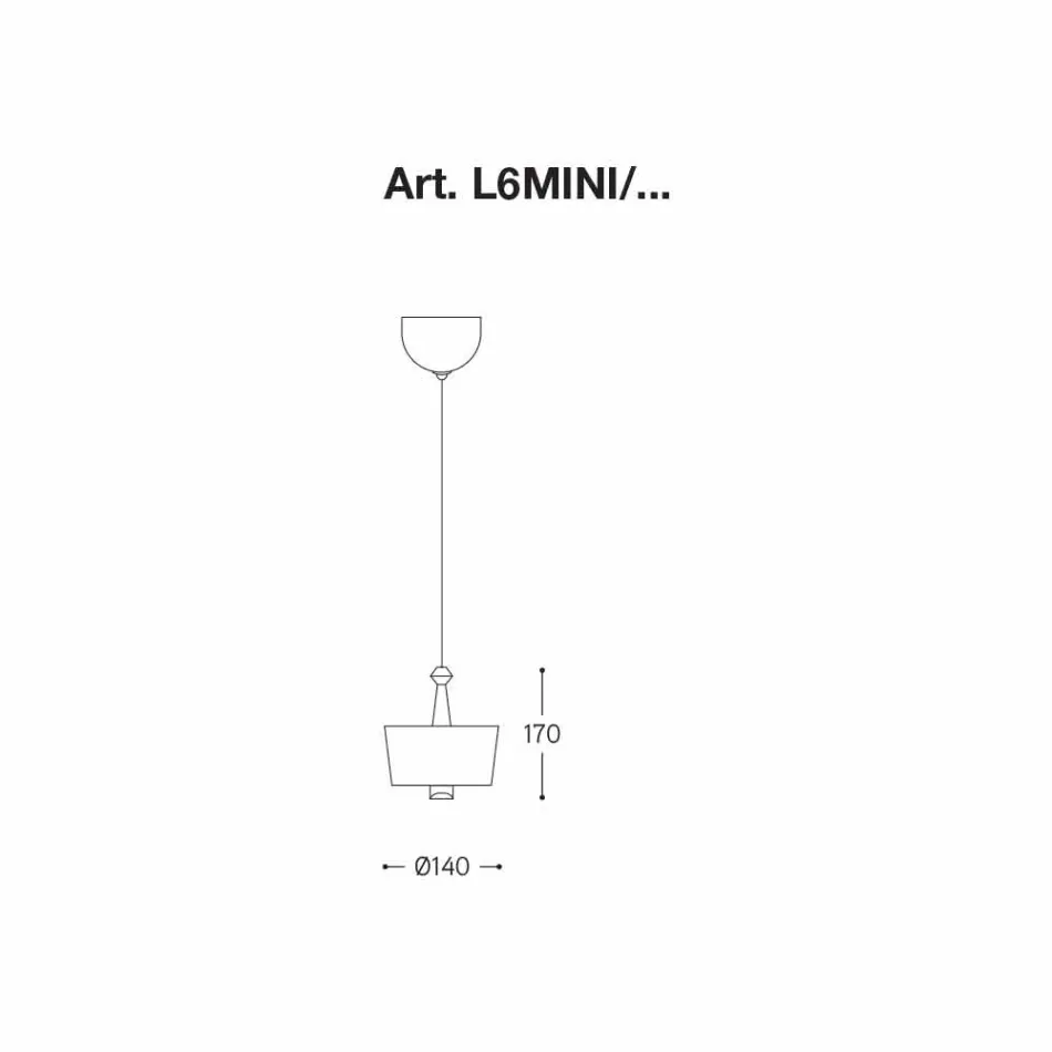 Lampada a Sospensione du Design in Ceramica – Lustrini L6 Aldo Bernardi Viadurini