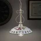 Lampada a Sospensione in Ceramica Artigianale con Passanastri - Napoli Viadurini