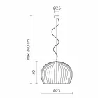 Lampada a Sospensione in Ceramica Bianca Lucida Design in 4 Forme - Oasi Viadurini