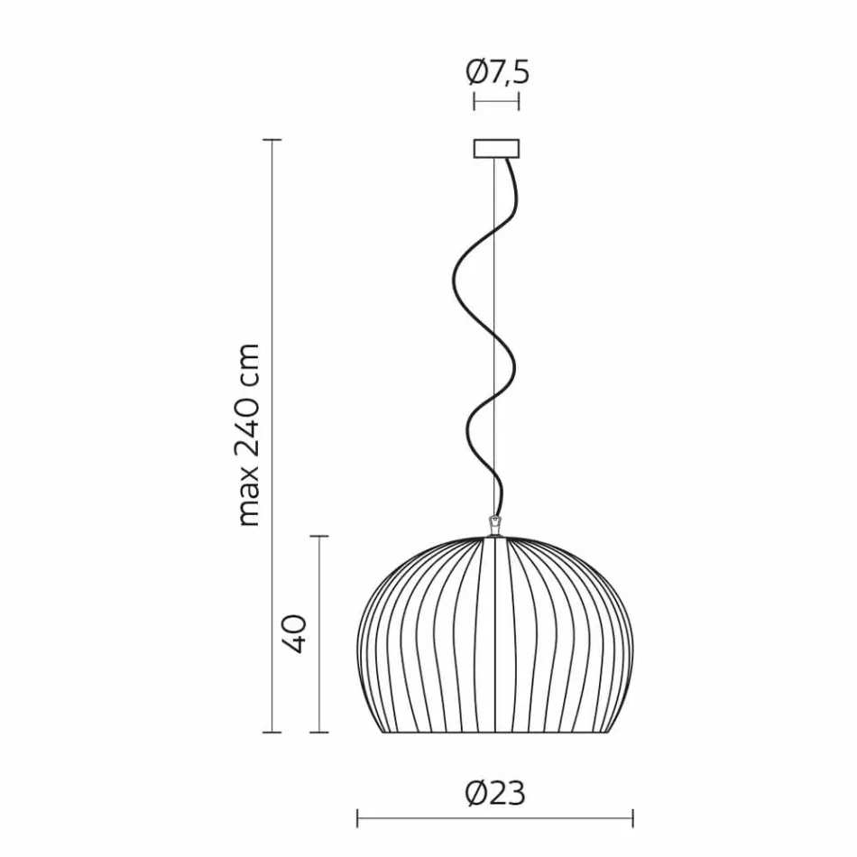 Lampada a Sospensione in Ceramica Bianca Lucida Design in 4 Forme - Oasi Viadurini