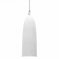Lampada a Sospensione in Ceramica Bianca Lucida Design in 4 Forme - Oasi