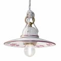 Lampada a Sospensione in Ceramica Dipinta a Mano e Ferro Design - Asti