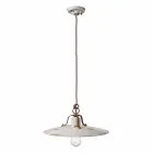 Lampada a sospensione in ceramica e metallo country Emily Ferroluce Viadurini