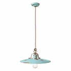 Lampada a sospensione in ceramica e metallo country Emily Ferroluce Viadurini