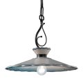 Lampada a Sospensione in Ceramica Effetto Ricamo Dipinta a Mano - Ravenna