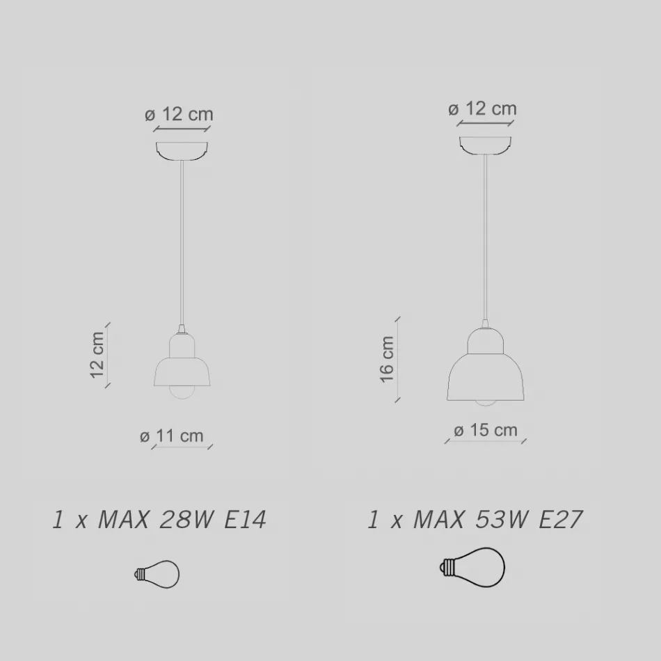 Lampada a Sospensione in Diverse Finiture e Misure Made in Italy - Berimbau Viadurini