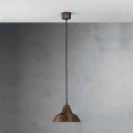 Lampada a sospensione in ferro anticato a campana Virginia Il Fanale
