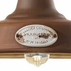 Lampada a sospensione in ferro anticato e ceramica Teresa Ferroluce Viadurini
