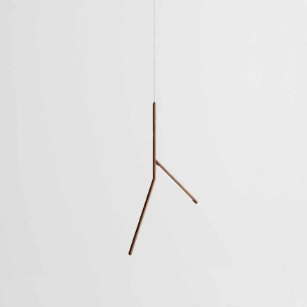 Lampada a Sospensione in Legno Massello in Diverse Finiture Made in Italy - Orlov Viadurini