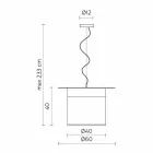 Lampada a Sospensione in Lino Bianco Design a Cilindro, Made in Italy - Magia Viadurini