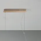 Lampada a Sospensione in Metallo Verniciato Oro e Vetro Soffiato - Birga Viadurini