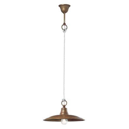 Lampada a Sospensione in Ottone e Rame Made in Italy - Chiocciola Viadurini