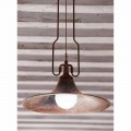 Lampada a sospensione in ottone e rame Mulino