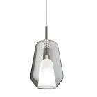 Lampada a Sospensione in Vetro e Filo Trasparente Made in Italy - Trilly Viadurini