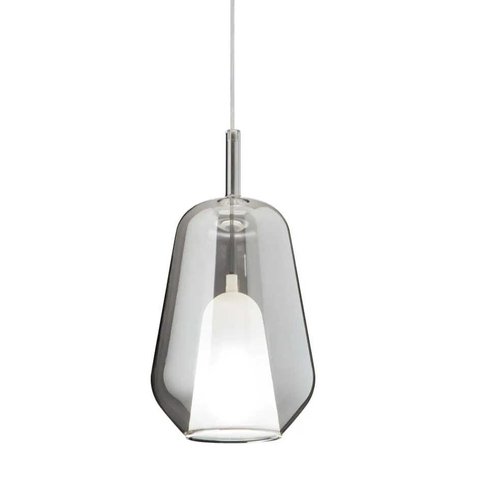Lampada a Sospensione in Vetro e Filo Trasparente Made in Italy - Trilly Viadurini