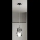 Lampada a Sospensione in Vetro e Filo Trasparente Made in Italy - Trilly Viadurini