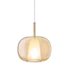 Lampada a Sospensione in Vetro Soffiato a Doppio Strato Made in Italy - Trilly  Viadurini