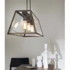 Lampada a sospensione industriale a 3 luci London Il Fanale Viadurini