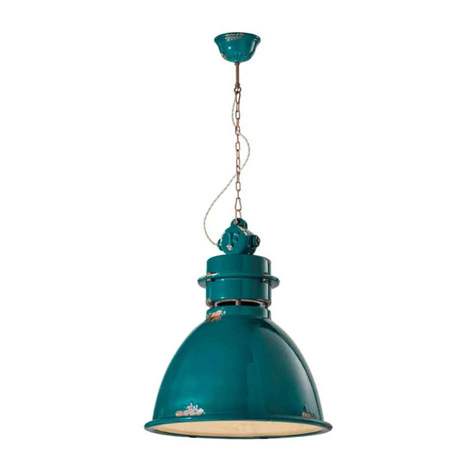Lampada a sospensione industriale di design artigianale Katie Viadurini