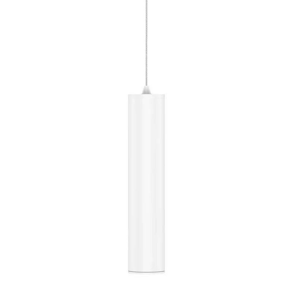 Lampada a Sospensione Led 7W in Alluminio Bianco o Nero Opaco - Rebolla Viadurini