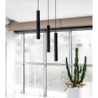 Lampada a Sospensione Led Decorativa in Alluminio Bianco o Nero - Rebolla Viadurini
