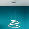 Lampada a Sospensione LED in Metallo Verniciato Bianco o Silver - Rivolta